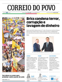Capa do jornal Correio do Povo 15/11/2019