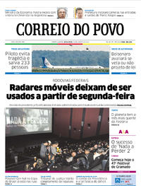 Capa do jornal Correio do Povo 16/08/2019