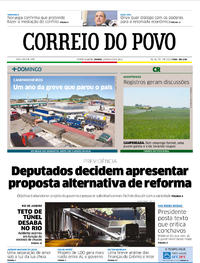 Capa do jornal Correio do Povo 18/05/2019