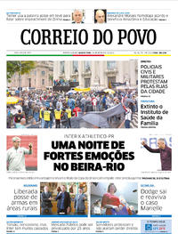 Capa do jornal Correio do Povo 18/09/2019