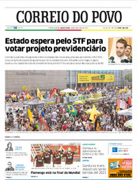 Capa do jornal Correio do Povo 18/12/2019