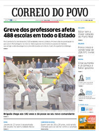 Capa do jornal Correio do Povo 19/11/2019
