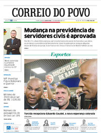 Capa do jornal Correio do Povo 19/12/2019