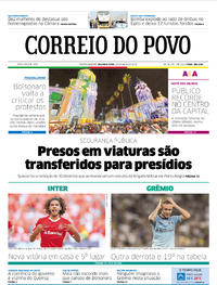 Capa do jornal Correio do Povo 20/05/2019