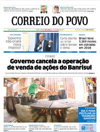 Capa do jornal Correio do Povo 20/09/2019