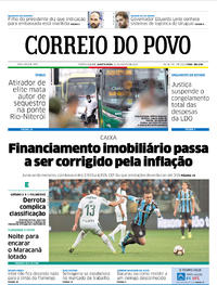 Capa do jornal Correio do Povo 21/08/2019