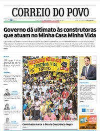 Capa do jornal Correio do Povo 21/11/2019