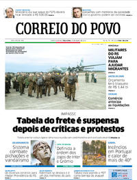 Capa do jornal Correio do Povo 23/07/2019