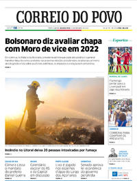 Capa do jornal Correio do Povo 23/12/2019