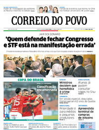 Capa do jornal Correio do Povo 24/05/2019