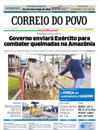 Capa do jornal Correio do Povo 24/08/2019