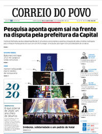Capa do jornal Correio do Povo 24/12/2019