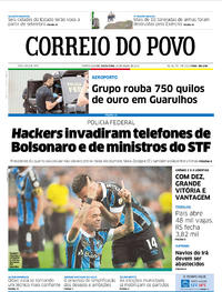 Capa do jornal Correio do Povo 26/07/2019