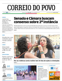 Capa do jornal Correio do Povo 26/11/2019