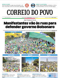 Capa do jornal Correio do Povo 27/05/2019