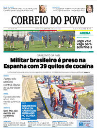 Capa do jornal Correio do Povo 27/06/2019