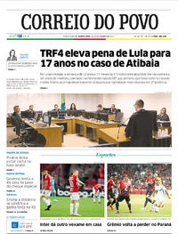 Capa do jornal Correio do Povo 28/11/2019