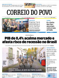 Capa do jornal Correio do Povo 30/08/2019
