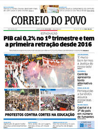Capa do jornal Correio do Povo 31/05/2019