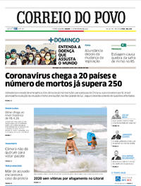 Capa do jornal Correio do Povo 01/02/2020