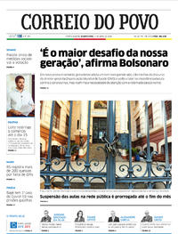 Capa do jornal Correio do Povo 01/04/2020