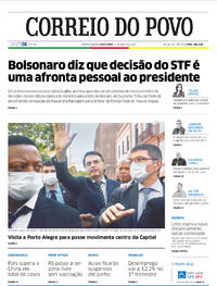 Capa do jornal Correio do Povo 01/05/2020