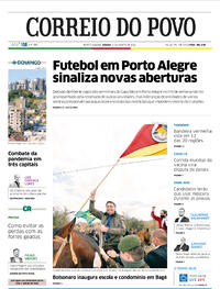Capa do jornal Correio do Povo 01/08/2020
