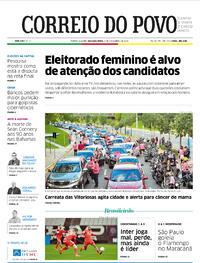 Capa do jornal Correio do Povo 02/11/2020