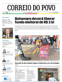 Capa do jornal Correio do Povo 03/01/2020