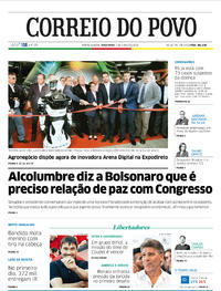 Capa do jornal Correio do Povo 03/03/2020