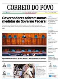 Capa do jornal Correio do Povo 03/04/2020