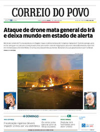 Capa do jornal Correio do Povo 04/01/2020