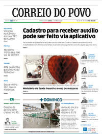 Capa do jornal Correio do Povo 04/04/2020