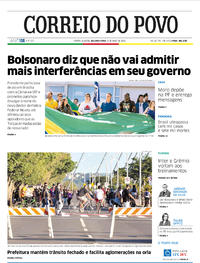 Capa do jornal Correio do Povo 04/05/2020