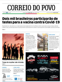 Capa do jornal Correio do Povo 04/06/2020