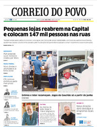 Capa do jornal Correio do Povo 05/05/2020