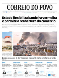 Capa do jornal Correio do Povo 05/08/2020