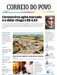 Capa do jornal Correio do Povo 06/03/2020
