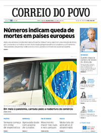 Capa do jornal Correio do Povo 06/04/2020