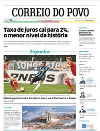 Capa do jornal Correio do Povo 06/08/2020