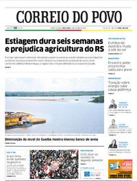 Capa do jornal Correio do Povo 07/01/2020