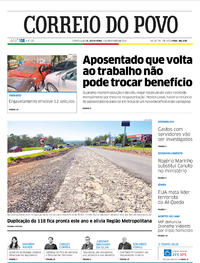 Capa do jornal Correio do Povo 07/02/2020