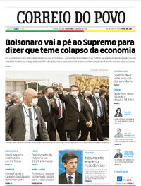 Capa do jornal Correio do Povo 08/05/2020