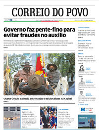 Capa do jornal Correio do Povo 08/09/2020