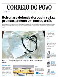 Capa do jornal Correio do Povo 09/04/2020
