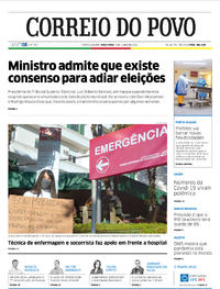 Capa do jornal Correio do Povo 09/06/2020