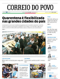 Capa do jornal Correio do Povo 10/04/2020