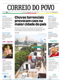 Capa do jornal Correio do Povo 11/02/2020