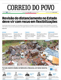 Capa do jornal Correio do Povo 12/06/2020