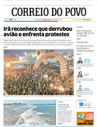 Capa do jornal Correio do Povo 13/01/2020